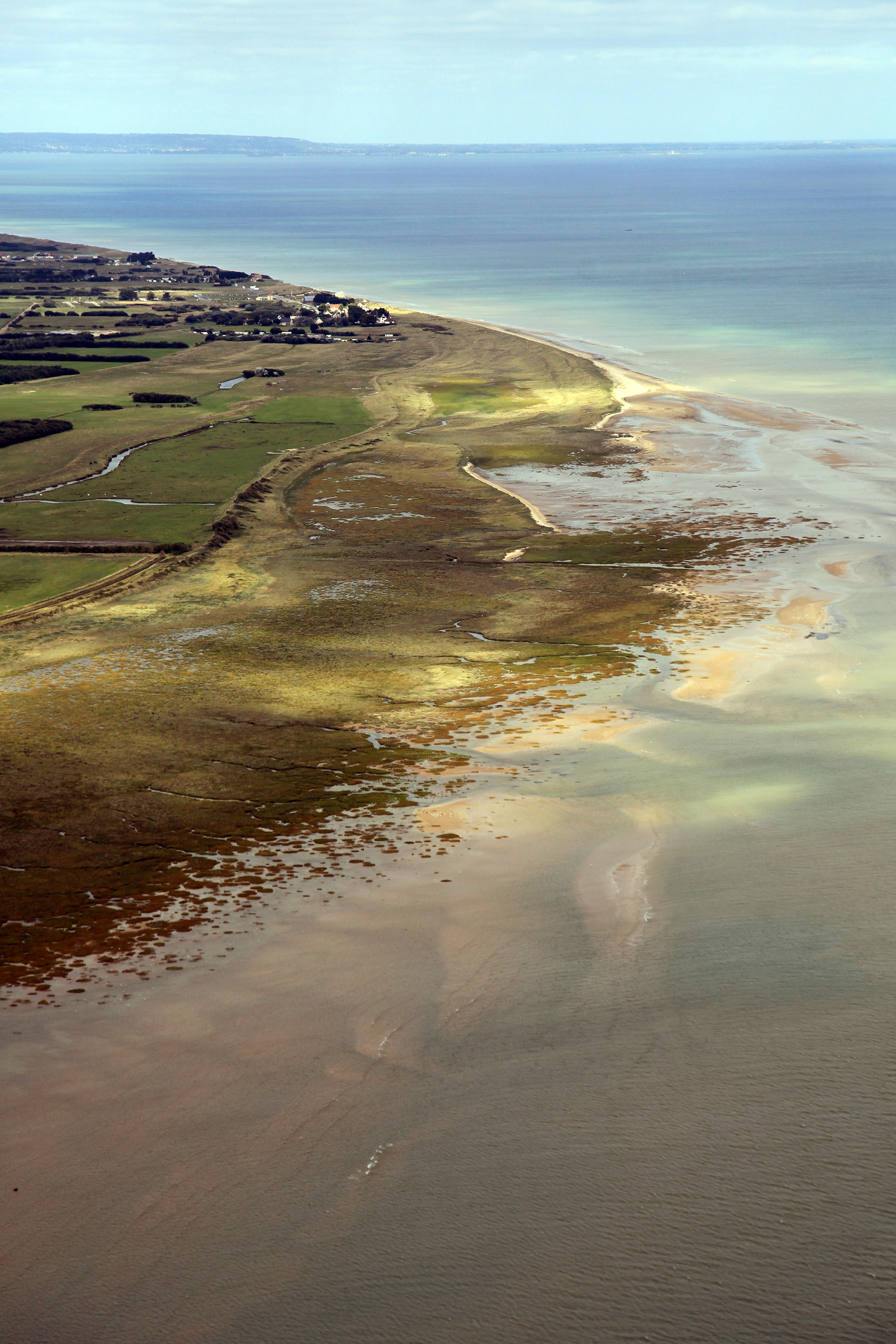 Vue aérienne de la Baie des Veys