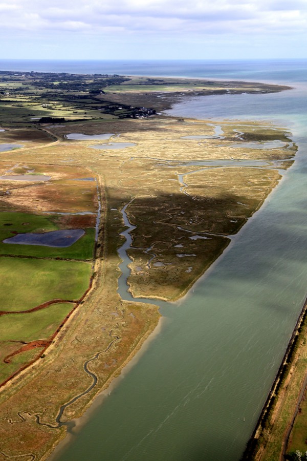 Vue aérienne du littoral normand